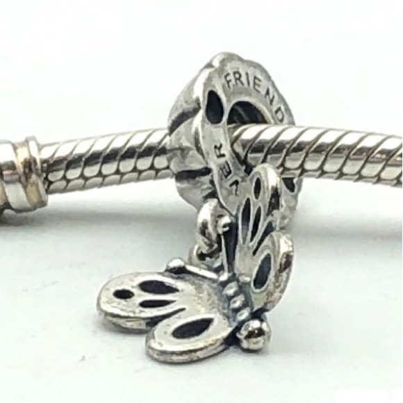 Pandora Retired Friends Forever Butterfly 🦋 Charms Set 790531 - Picture 2 of 4